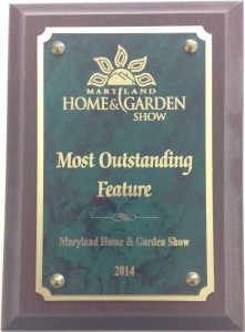 Award from Maryland Home and Garden show